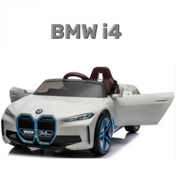 רכב ממונע ספורט לילדים דגם BMW i4 12V מקורי לבן